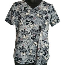 Disney 101 Dalmatians Scrub Top Women's Size Small