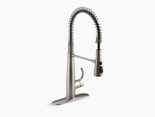 Kohler Simplice Single Handle Pull Down Kitchen Faucet, Vibrant Stainless