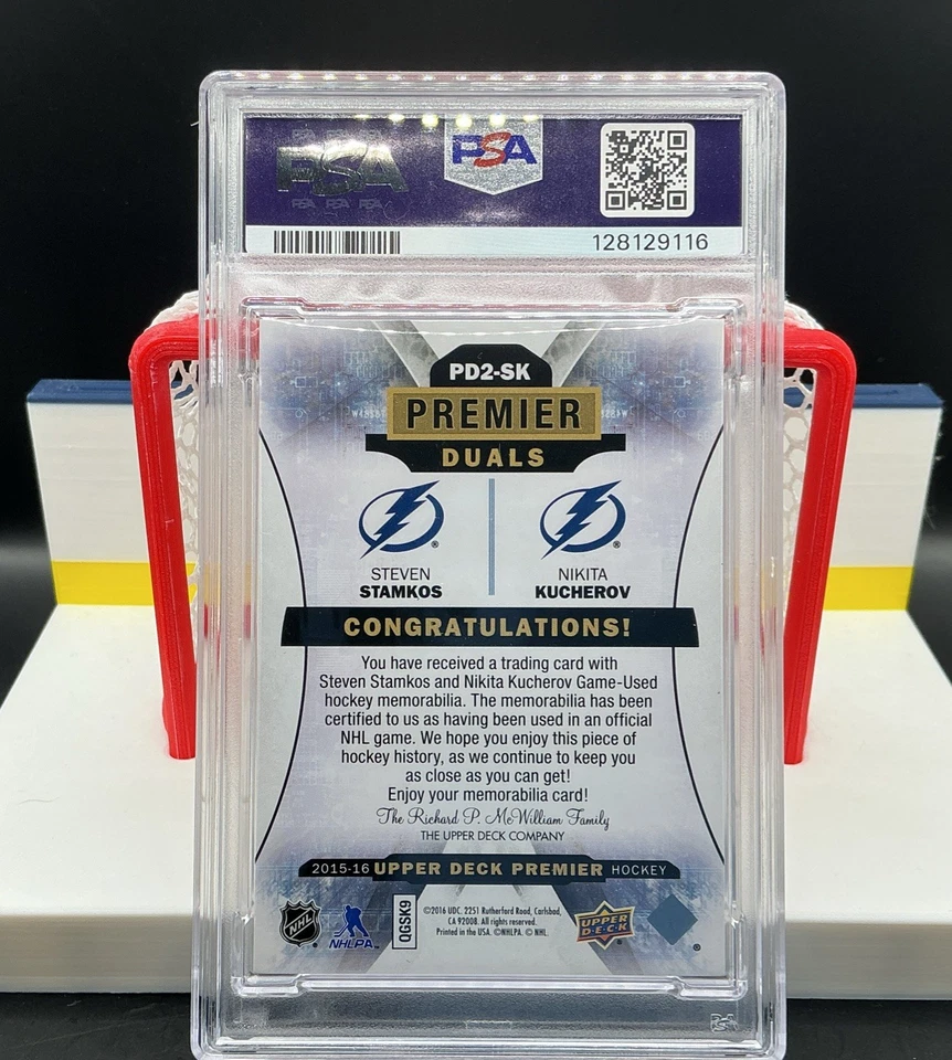 2015-16 Upper Deck Premier Stamkos/Kucherov/15 Premier Duals - #PD2-SK - PSA 9 Foto 2 de 2