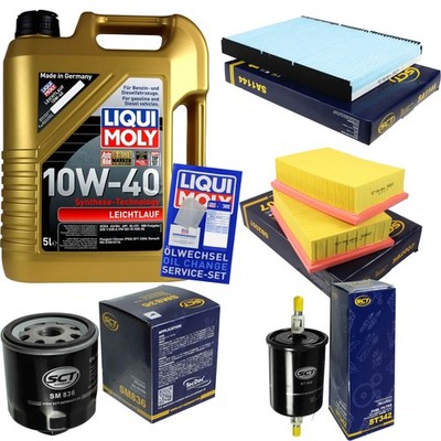 INSPEKTIONSKIT FILTER LIQUI MOLY ÖL 5L 10W-40 für VW Polo 6N2 1.4 1.0 Lupo 6X1