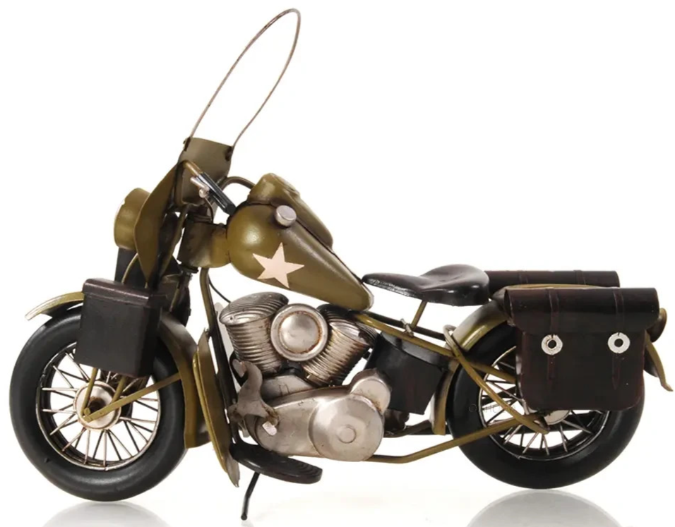 1942 Harley Davidson Military Motorcycle Metal Model 12