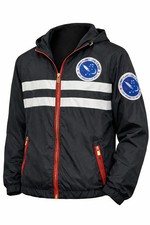 Tommy Wiseau American Rebel Windbreaker Jacket Mens Medium Black Hooded Cult...