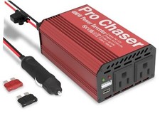 Pro Chaser 400W Vehicle Power Inverter - 12V DC to 110V AC Car Converter, Dual