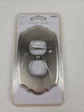 Allen Roth Yalden Duplex Wall Plate Brushed Nickel Lot of 2 New