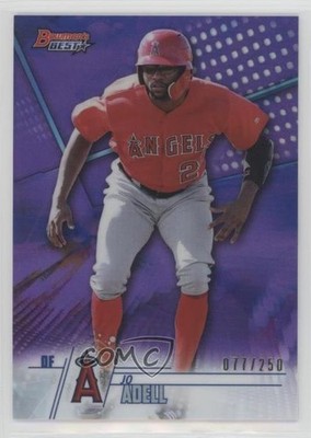 2018 Bowman's Best Top Prospects Purple Refractor 77/250 Jo Adell #TP-6 7wf