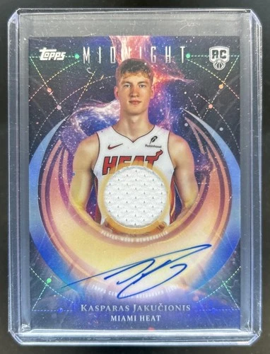 2025-26 Topps Midnight Kasparas Jakucionis Rookie Jersey Auto RC #RJA-KJ Heat