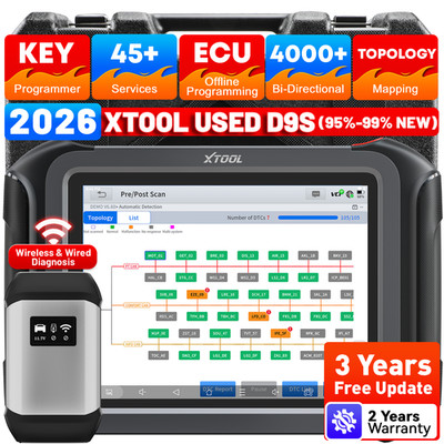 2026 USED XTOOL D9S OBD2 Car Diagnostic Scan Tool Bidirectional Topology Mapping