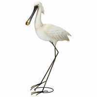 Howhomely Gartenfigur Gartendeko Dekoobjekt 74 Cm Aus Metall Reiher FüR Garten