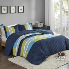 Quilt Set Trendy Casual Fun, Vibrant Color Design, Hypoallergenic All Season,...