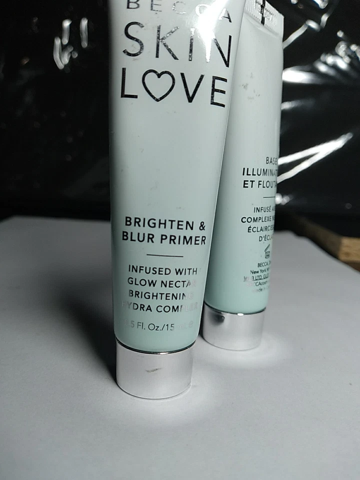 2-PK BECCA SKIN LOVE BRIGHTEN AND BLUR PRIMER 0.5 OZ SEALED W/ GLOW NECTAR NWOB - Image 3 of 4