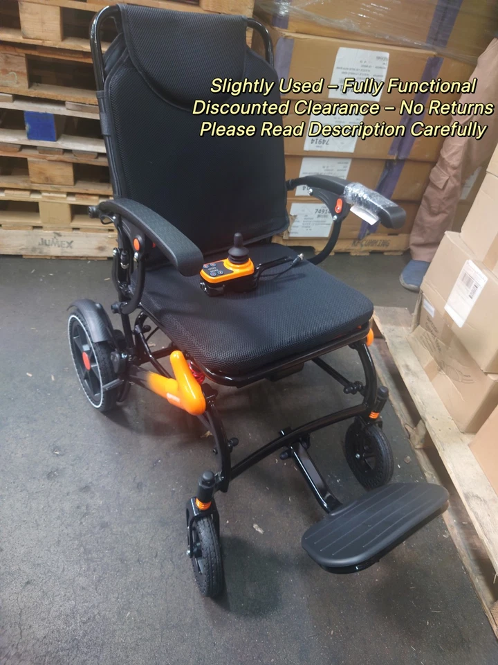 Silla de ruedas eléctrica plegable 36 lb, 350 lb todo terreno viaje - ligeramente usada Foto 2 de 4