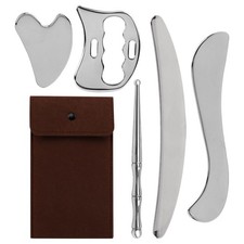 5 in 1 Stainless Steel Muscle Scraper Tools Set, Gua Sha Muscle Scraper Scrap...