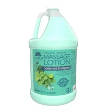 La Palm Therapy Massage Lotion Spearmint Eucalyptus - Refill Size 1 Gallon