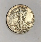 1942 D Walking Liberty Half Dollar Choice Gem Brilliant Uncirculated Nice Toning