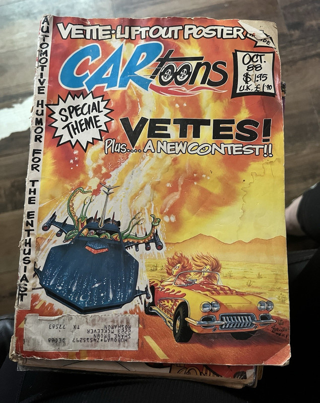 CARtoons Oct 1988 Issue 89 Vol 12 Vettes Corvette Lift-Out Poster