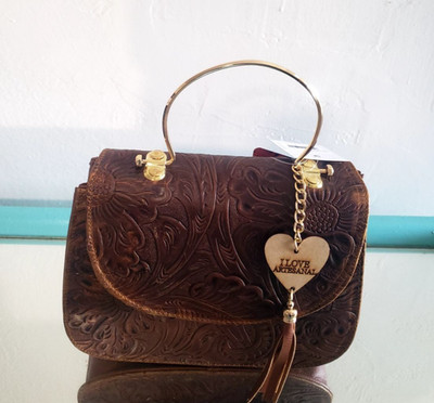 Bolsa De Piel Mexico Sincelado A Mano  / Leather Crossbody Bag