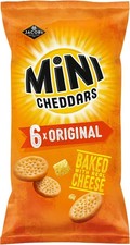JACOB'S Mini Cheddars Original Multipack Crisps, Baked with Real Cheese, 6 x 23