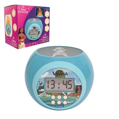 LEXIBOOK, Disney Moana, Alarm clock-projector with alarm and snooze function, ni