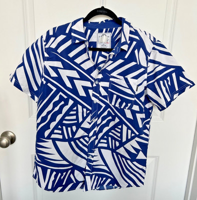 Switch Remarkable Mens Shirt Medium M Limited Edition Button Down Stripes Blue