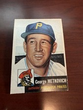 1953 Topps #58 George Metkovich Rookie Card. EX. rookie card picture