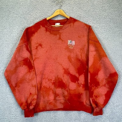 Vintage 90's God Bless America Sweatshirt Size 3XL Crewneck Red USA Flag