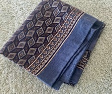 Dunhill Handkerchief Vintage Blue Diamond Art Cotton Pocket 19 Square Excellent