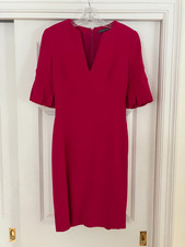 Alexander McQueen Pink V Neck Sheath - Size 42 (US 6)
