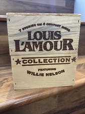 Louis L’Amour Collection 4-CD Audiobook Set w/ Wooden Box – Willie Nelson
