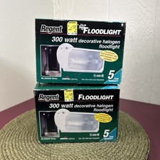 Set Of 2 Regent Reflector Halogen Outdoor Flo...