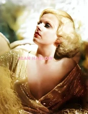 JEAN HARLOW  #181 BEAUTIFULLY COLORIZED PHOTO 11 X 8.5 SHIPS FREE