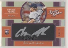 2019 Leather & Lumber Rookie Signatures Black Silver 8/25 Chance Adams Auto 0b2