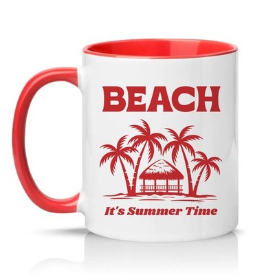 Beach Its Summer Time Unisex 11oz Ceramic Mug Beach Lovers Travel Gift