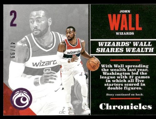 2017-18 Panini Chronicles #71 John Wall Pink #/99 - Picture 1 of 2