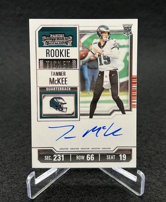 2023 Contenders Tanner McKee #135 Rookie Ticket Auto Variation On Card Auto RC