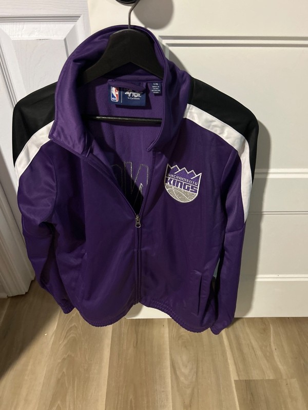Women's Sacremento Kings GIII 4 Her by Carl Banks Purple Zip Up Size L Jacket