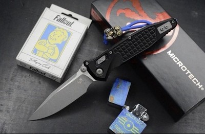NEW Microtech Socom Elite RAM-LOK Black Aluminum Frag/ M390 w/ Fallout Pack