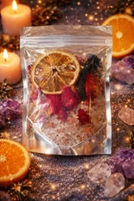 WEALTH Bath Salt Ritual Bag With Essential Oil Dropper SPELL WITCH SUCCESS FAVOR