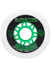 Labeda Gripper Asphalt Outdoor Inline Hockey Wheels, White, 4 Pack - 59mm 85a