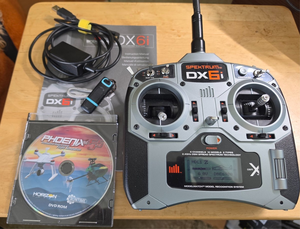 Spektrum DX6i 6-channel 2.4GHz Aircraft System, Phoenix R/C sim
