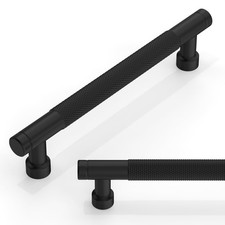 10 Pack Matte Black Knurled Cabinet Pulls 5 Inch128mm Kitchen Cabinet Handles...