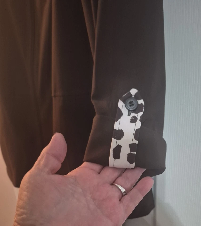 Allison Daley Mujer 2 Piezas Marrón Pantalón Traje Hombreras Bolsillos Talla 14 Foto 4 de 4