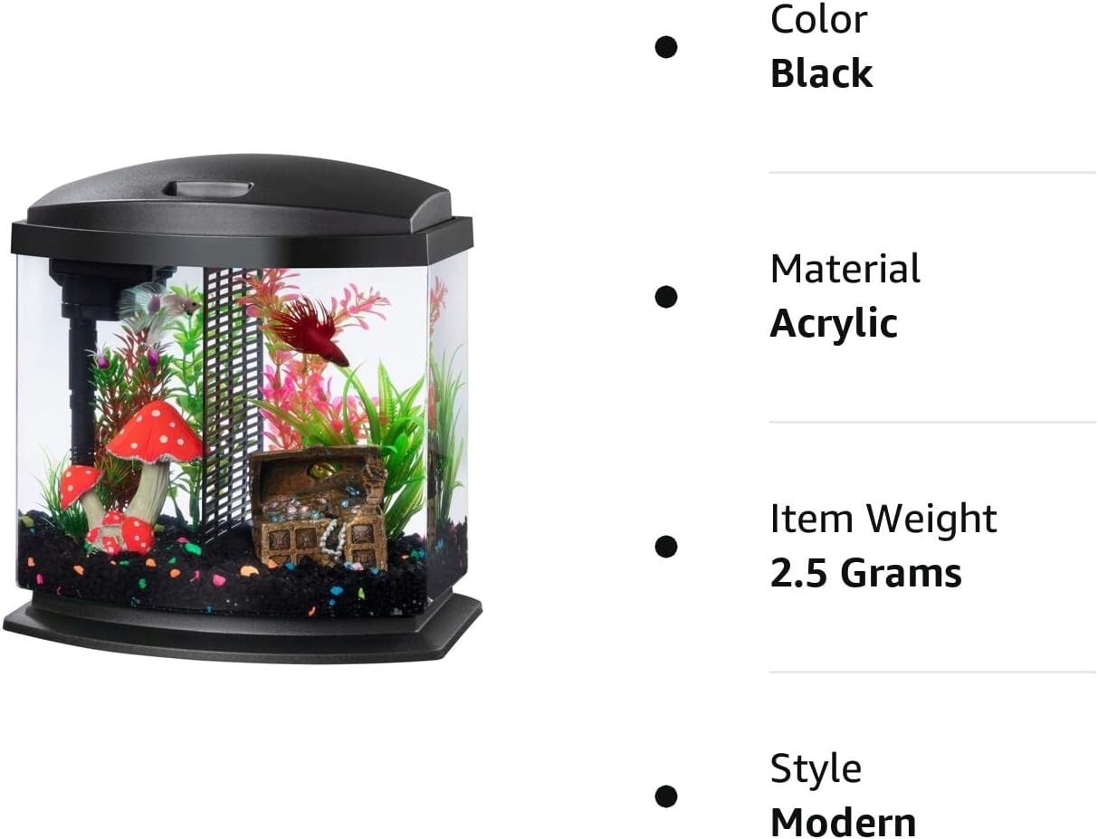 Aqueon Mini Mini Bow Aquarium Aqueon Gallon LED White MiniBow™ Kit