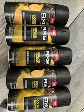 LOT (5) AXE GOLDEN MANGO BODY SPRAY FINE FRAGRANCE COLLECTION MANDARIN 4 OZ