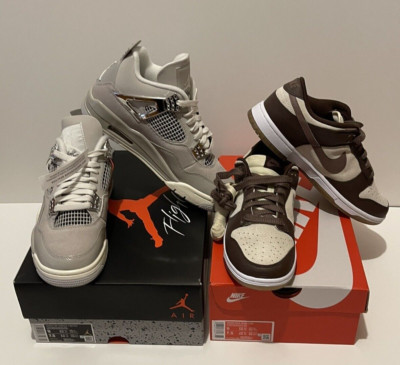 Air Jordan 4 Frozen Moments Size 9W AQ9129-001  & Nike Dunk Low Plum Eclipse 7W