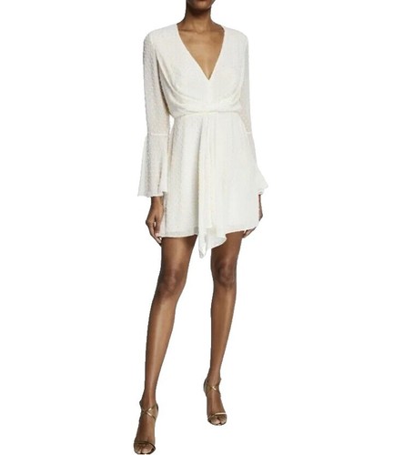 $295 Jay Godfrey Women's White Long-Sleeve A-Line Dress Size 4 | eBay