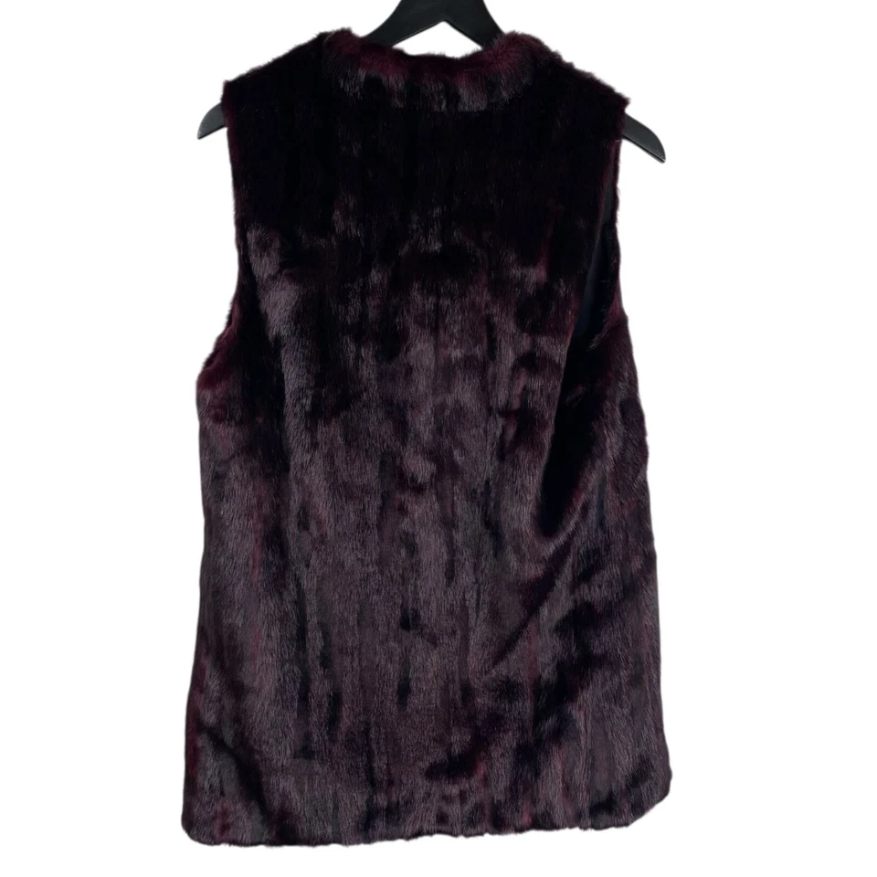 Chicos Chaleco de Piel Sintética Púrpura Negro Talla 0/S Mob Wife Corporativo Gótico Hada Oscura Foto 2 de 4