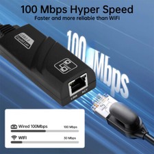 USB to RJ45 Extension Adapter 10/100/1000Mbps Gigabit Ethernet Extender Adapter