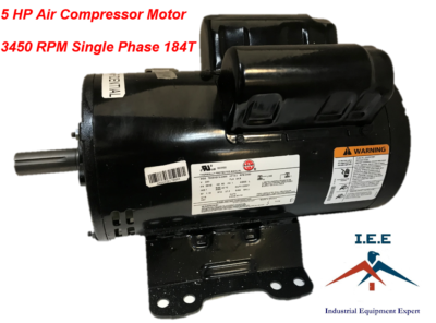 #ad #ad 23378805 IR Replacement 5 HP Air Compressor Electric Motor 3450 RPM 24.9 AMP $549.99
