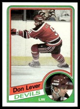 1984-85 Topps #86 Don Lever NM Set Break New Jersey Devils