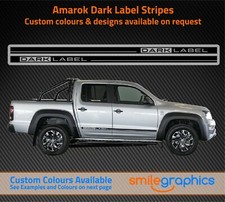 Pegatinas VW Amarok Stripes Dark Label 2 diseños personalizados negras - otros colores